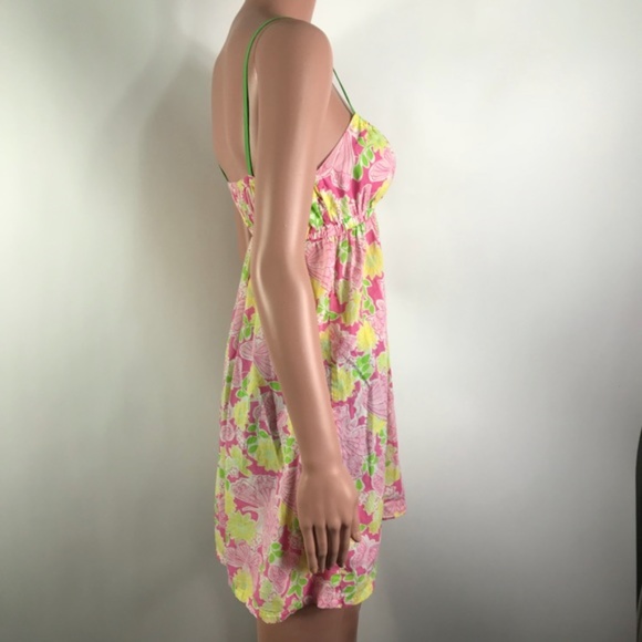 Lilly Pulitzer Floral Spaghetti Mini Dress Sz XS - Picture 3 of 8